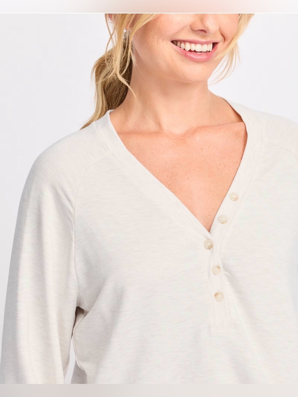 Travis Mathew Los Altos Henley Beige Medium NWT STITCH FIX - Picture 3 of 10